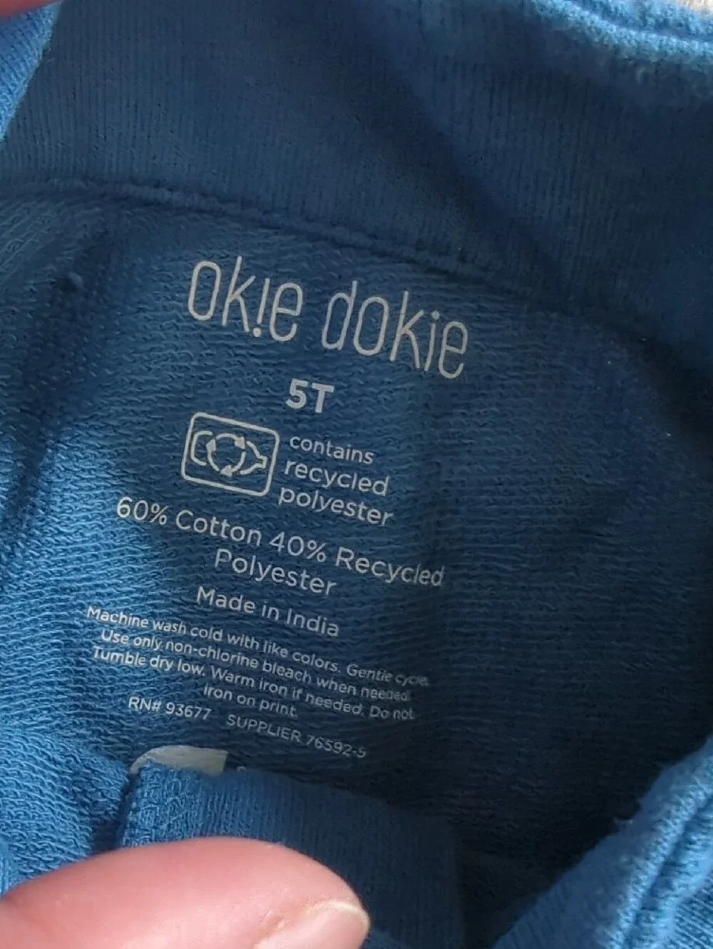 Okie Dokie Colorblock Quarter-Zip Pullover Size 5T